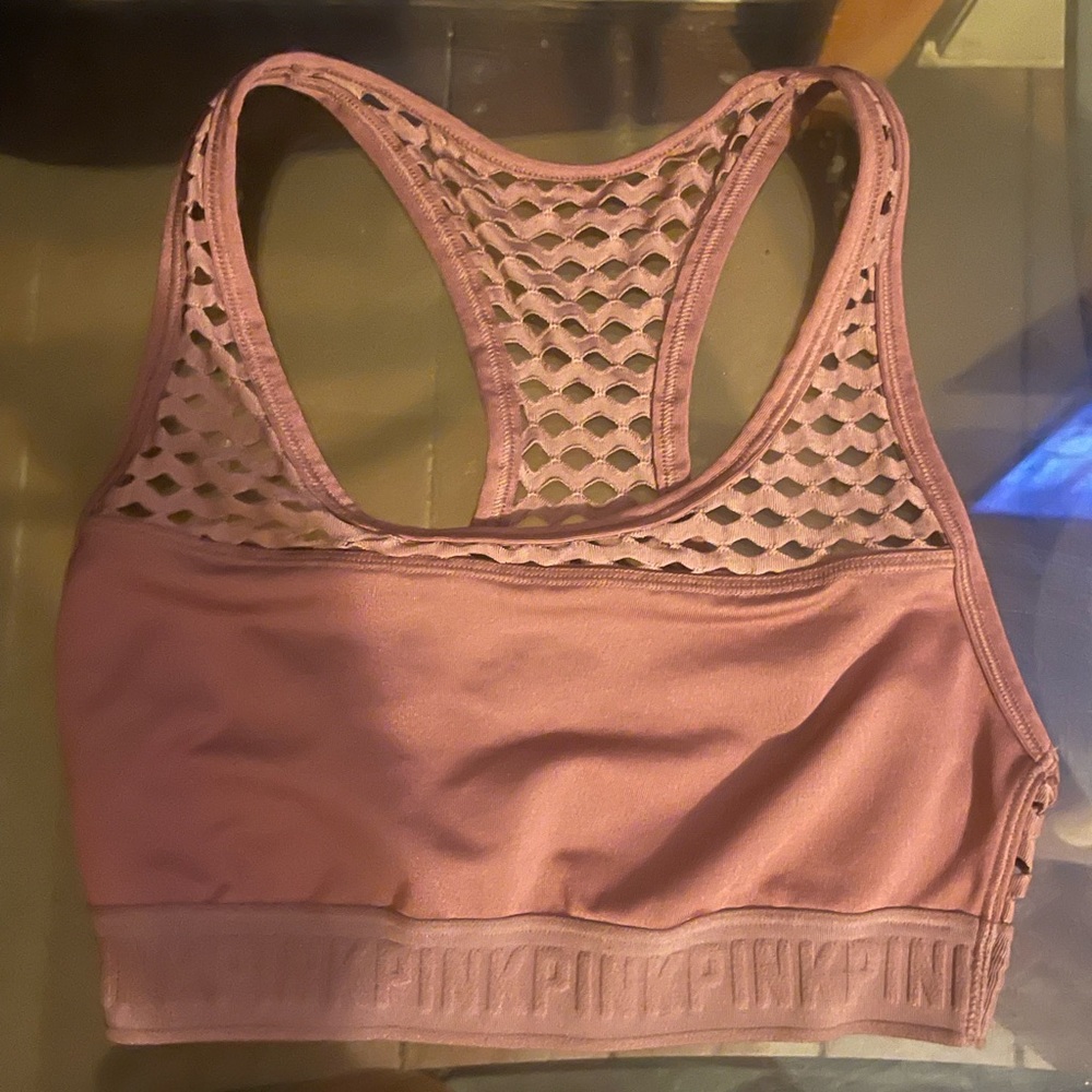 Pink sports bra